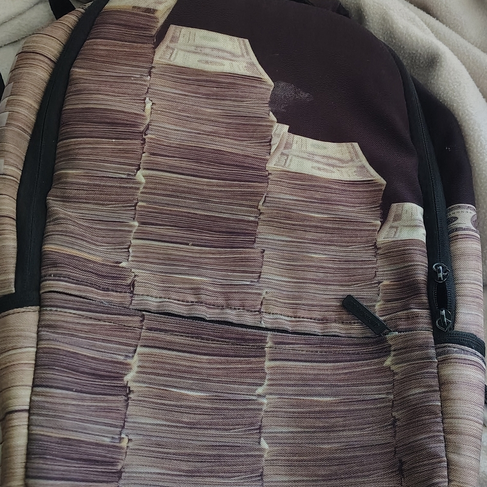 Sprayground Money Stack Duffel Bag - Brown and Black